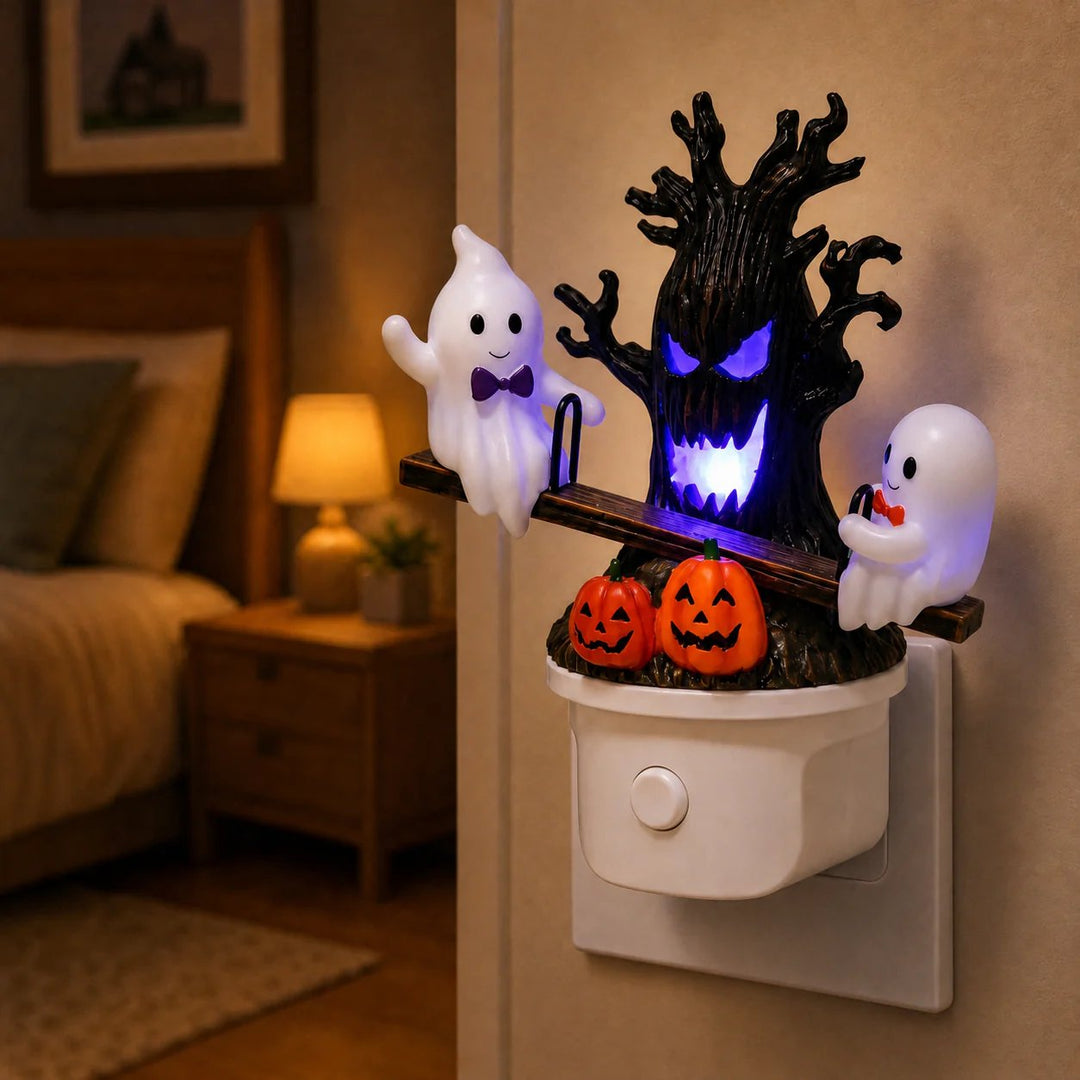 🔥HOT SALE 49% OFF🎃👻Animated Seesaw Ghost Plug In LED Night Light