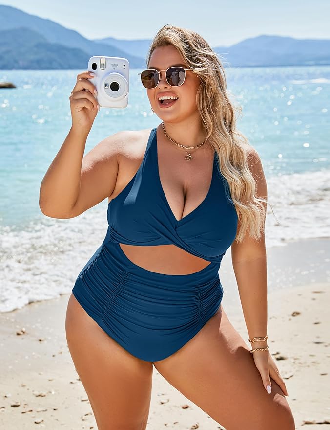 One Piece Swimsuits Push Up Tummy Control Bathing Suits