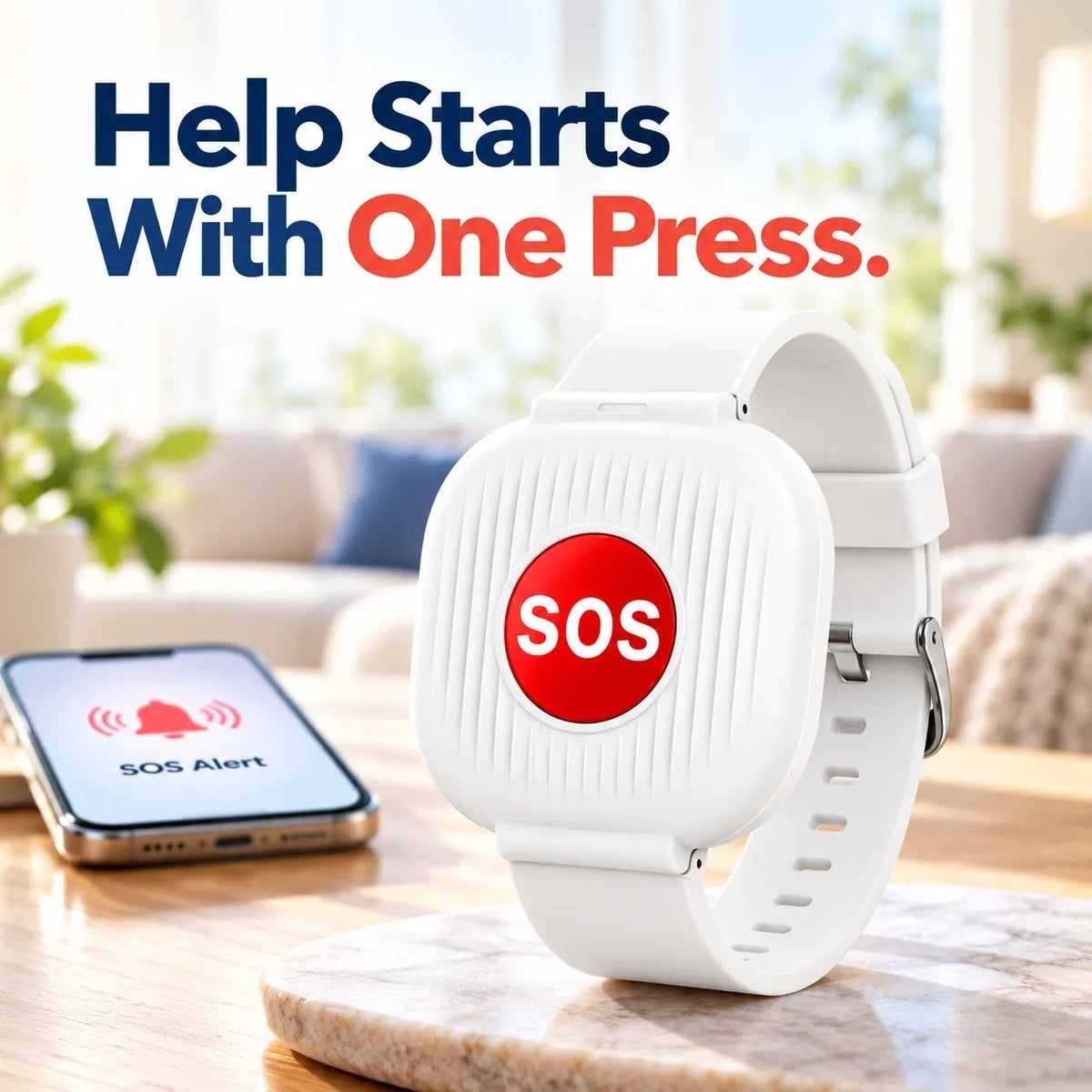 🔥LAST DAY SALE 49% OFF-⚡ One-Touch SOS Safety Watch – Instant Wi-Fi Alerts to Family Phones | Rechargeable & Waterproof Design
