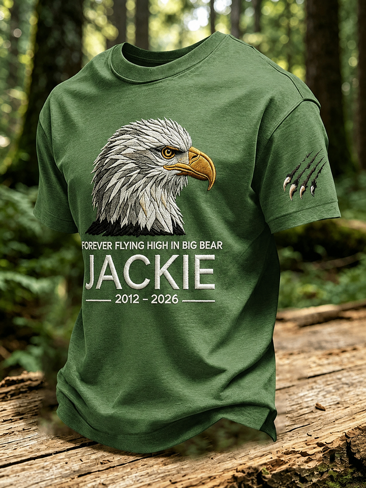 Men'S Forever Over Big Bear, Fly Free Jackie Printed Short-Sleeve T-Shirt