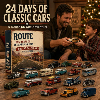 Route 66 Centennial Advent Calendar – 24 Days of  2D American Road Legends | 1926–2026 Collector’s Edition