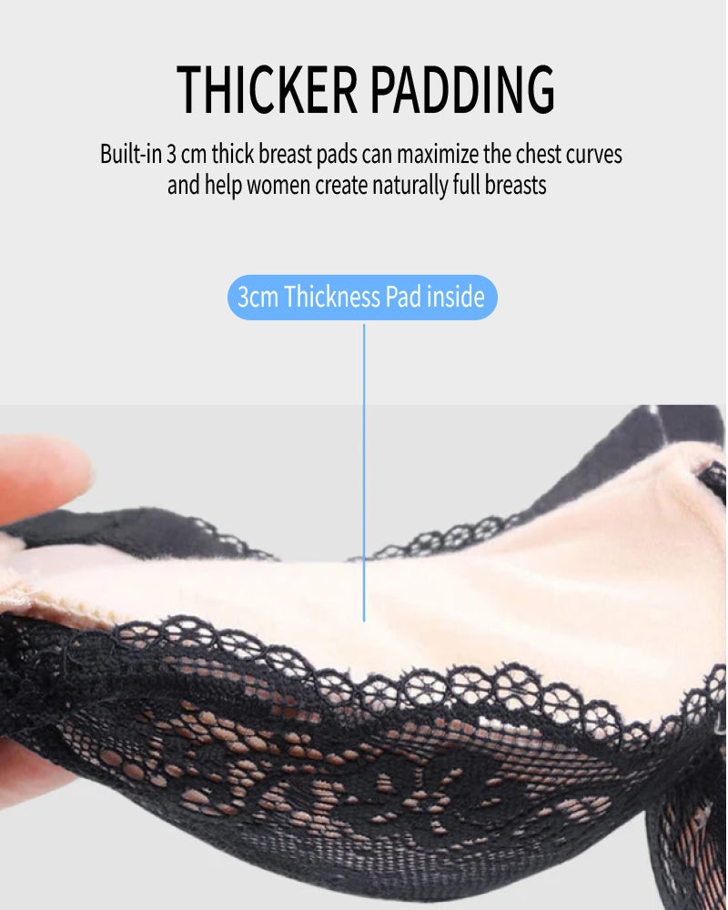 Lace Underwire Padded Push Up Bra