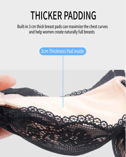 Lace Underwire Padded Push Up Bra
