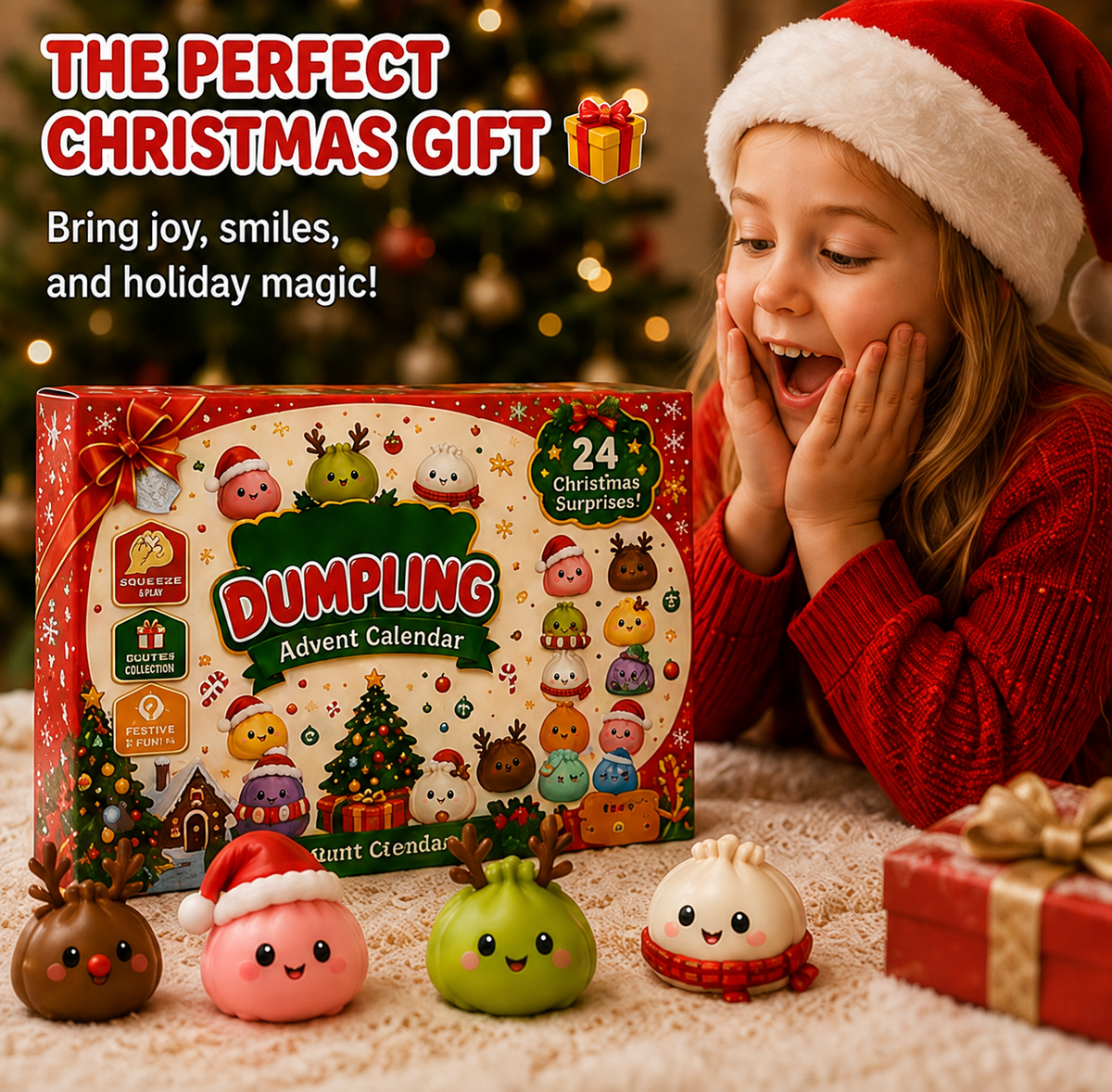 ⏳ Last day 50% OFF –🌲Christmas Squeeze Stress Relief Toy Countdown Calendar