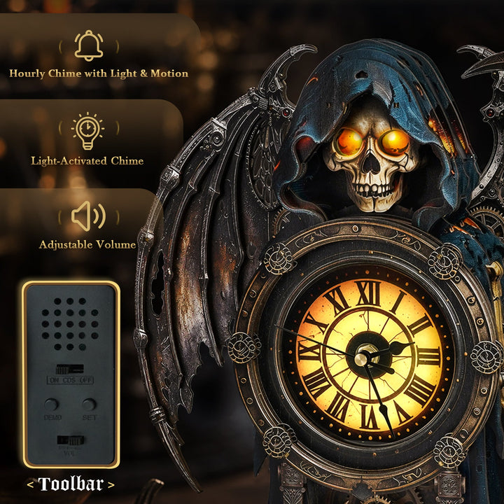 Death God– Hourly Chime DIY Wooden Clock, 3D Puzzle Craft Kit