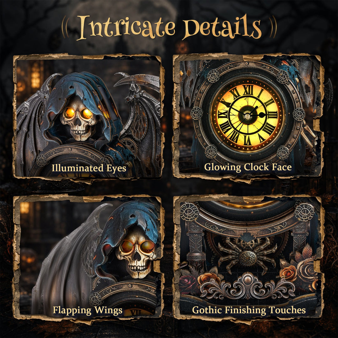 Death God– Hourly Chime DIY Wooden Clock, 3D Puzzle Craft Kit