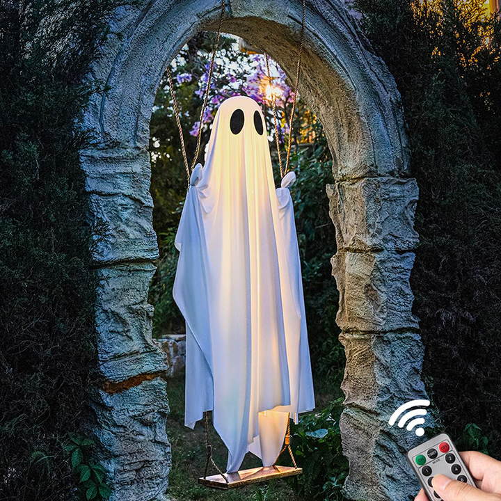👻 49% OFF Today – Glowing Ghost Swing for Porch, Yard & Outdoor Halloween Decor