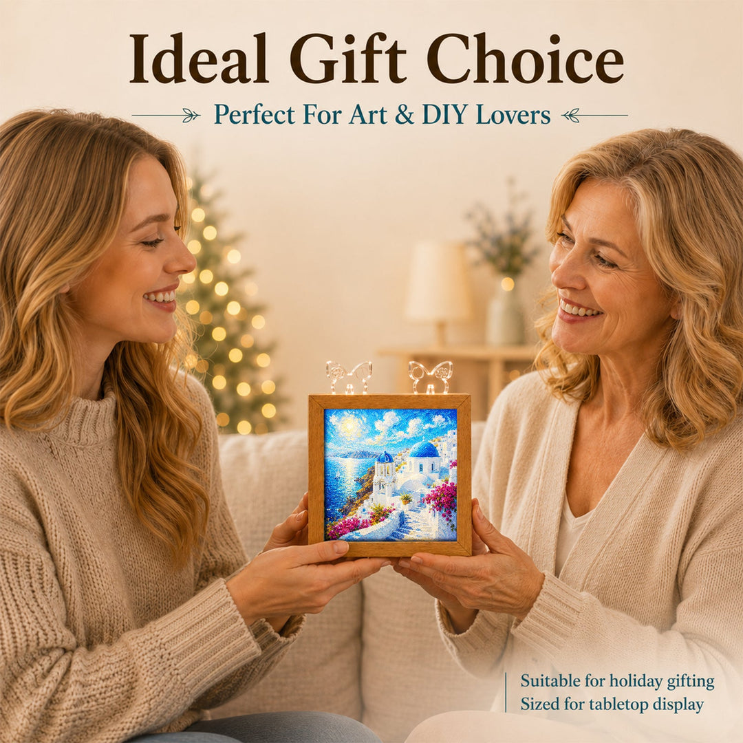 Acrylic Puzzle Night Light - Santorini Sunlight