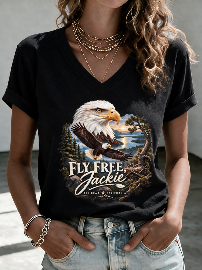 Women's Fly Free Jackie Printed T-shirt