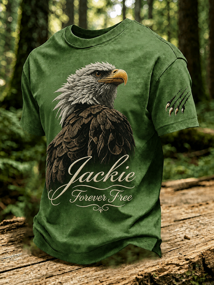Men'S Forever Over Big Bear, Fly Free Jackie Printed Short-Sleeve T-Shirt