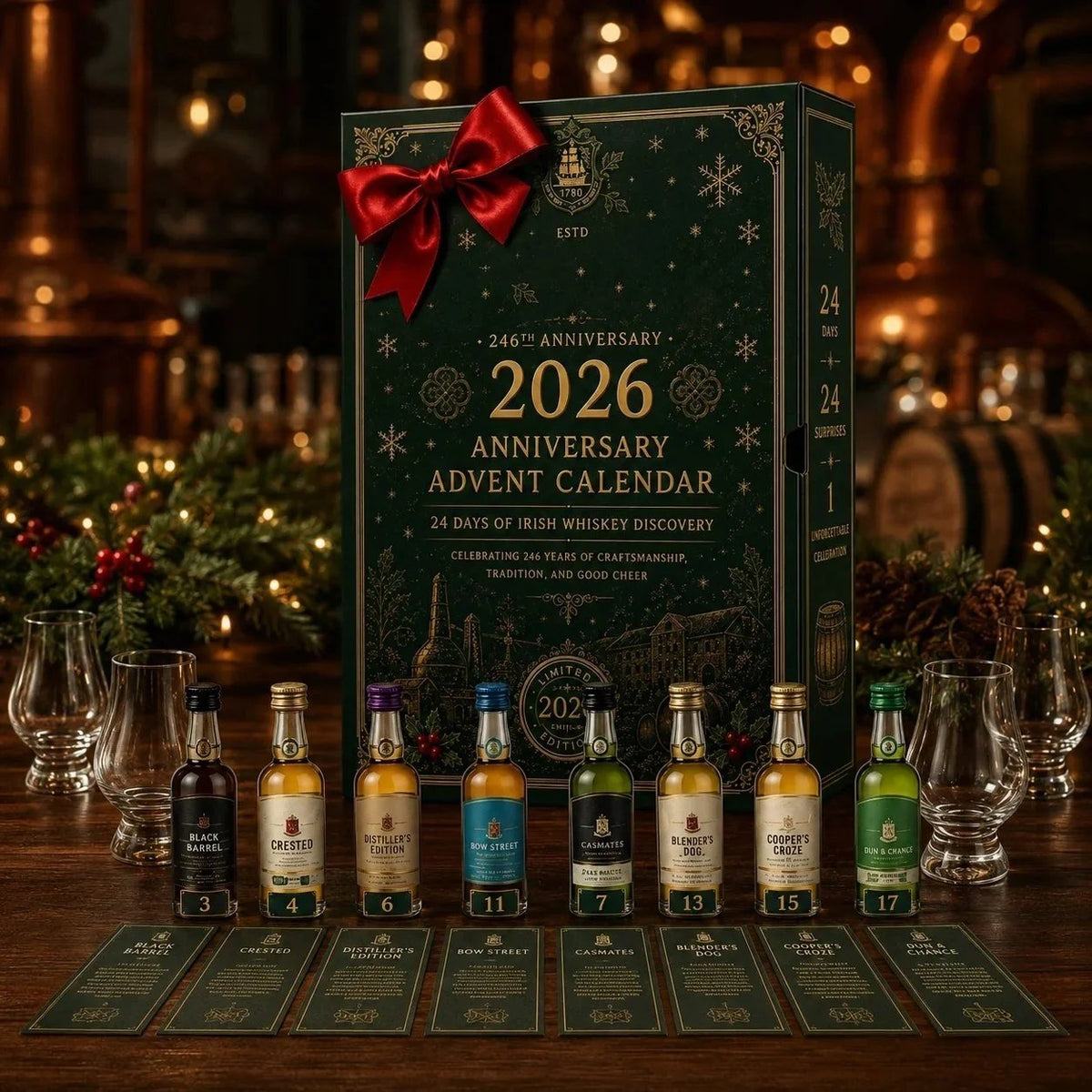 ⏰Limited Stock 49% OFF❄️2D 2026 246th Anniversary Advent Calendar📅24 DAYS OF IRISH WHISKEY DISCOVERY