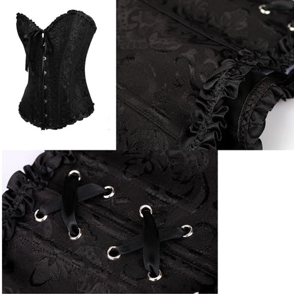 Corset Tops Lace Waist Push Up Shapewear