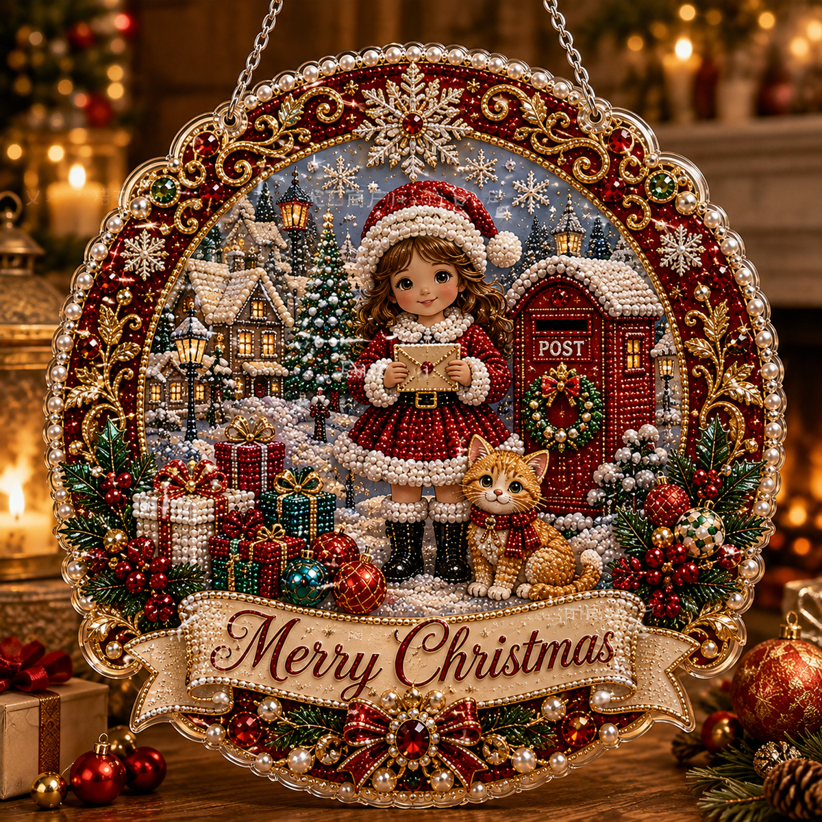 🔥Limited time 70% OFF - 🎅✨DIY Christmas Pearl Diamond Art Hanging Ornament Kit
