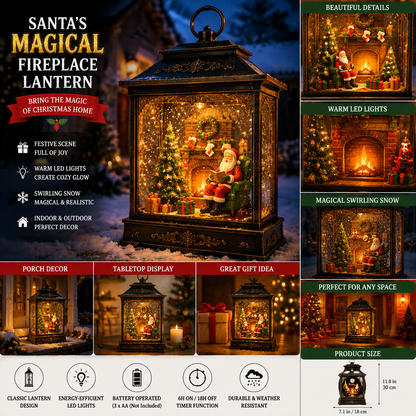 🔥Hot Sale 40% OFF🔥Santa’s Magical Fireplace Lantern ✨🎅