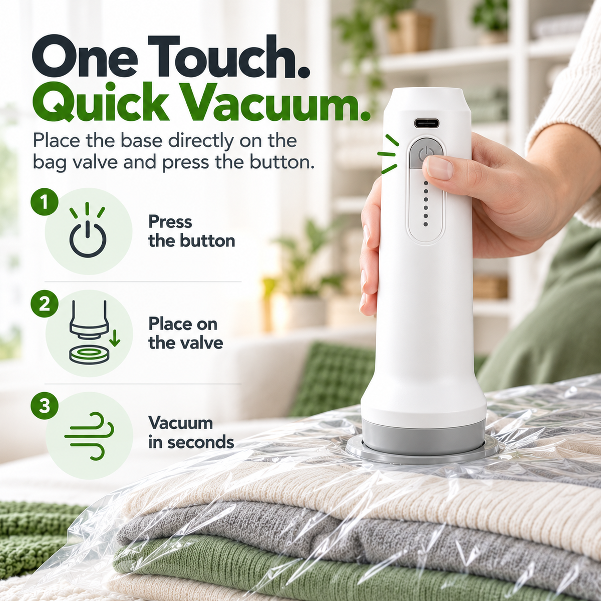 [2026 Upgraded] Cordless Vacuum Sealer for Compact Storage, Everyday Organization, and Food Sealing.