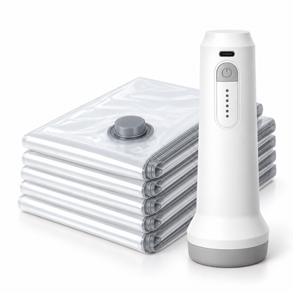 [2026 Upgraded] Cordless Vacuum Sealer for Compact Storage, Everyday Organization, and Food Sealing.