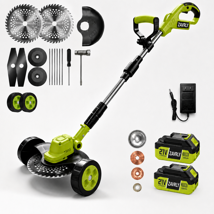 🌿⚡21V 3-in-1 Cordless String Trimmer, Edger & Mini Mower – 2 Batteries Included，Free Shipping