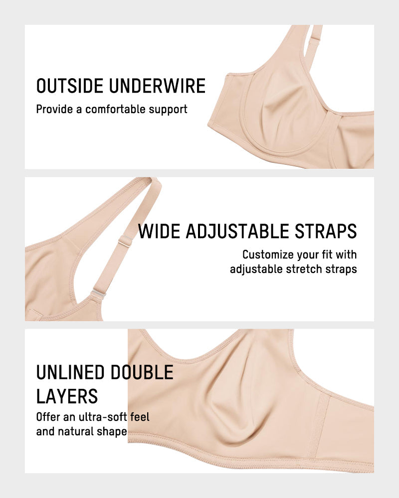 Full Coverage Unlined Underwire Bra