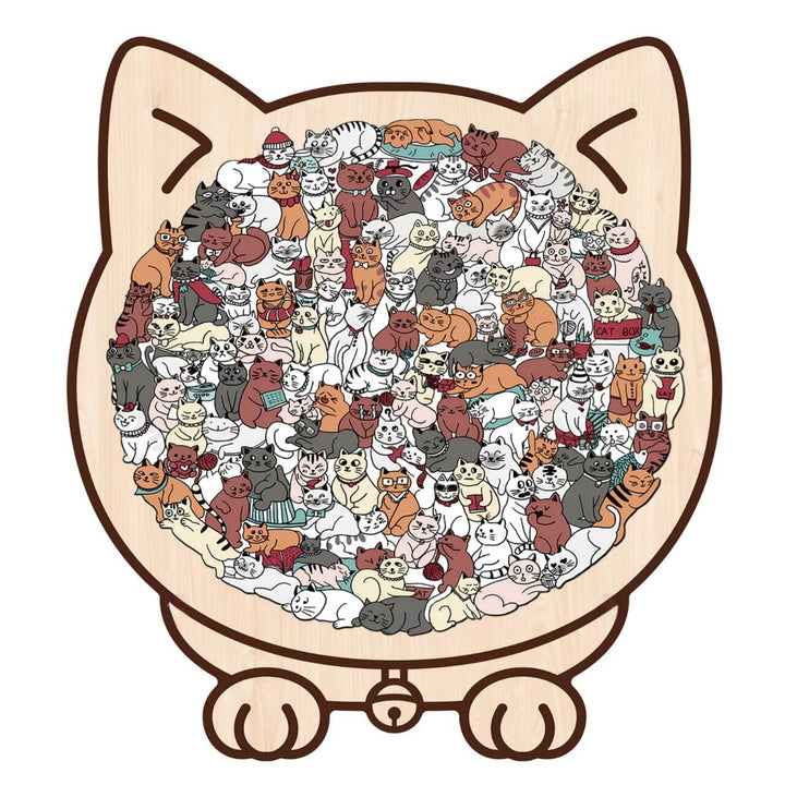 Morandi-Colored Cat/Dog Shaped Wooden Jigsaw Puzzle