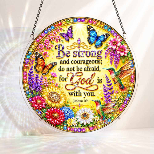 Acrylic Jigsaw Puzzle Suncatcher - Joshua 1:9