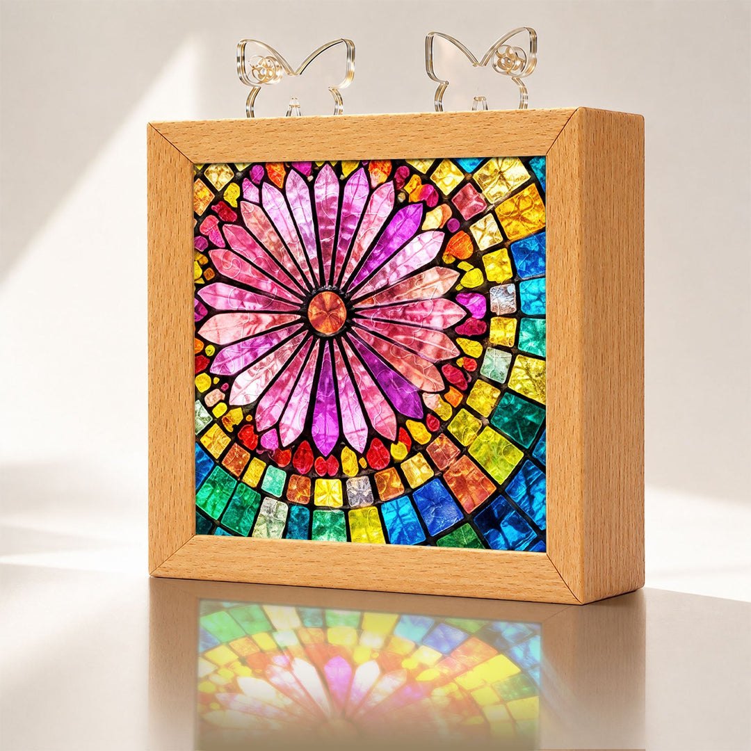 Acrylic Puzzle Night Light - Aurora Bloom