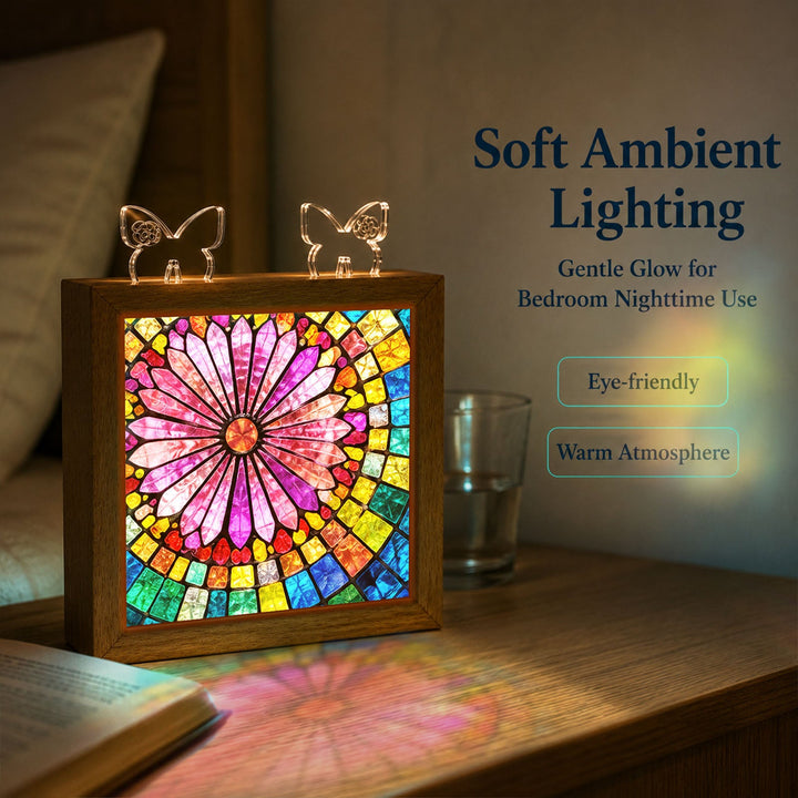 Acrylic Puzzle Night Light - Aurora Bloom