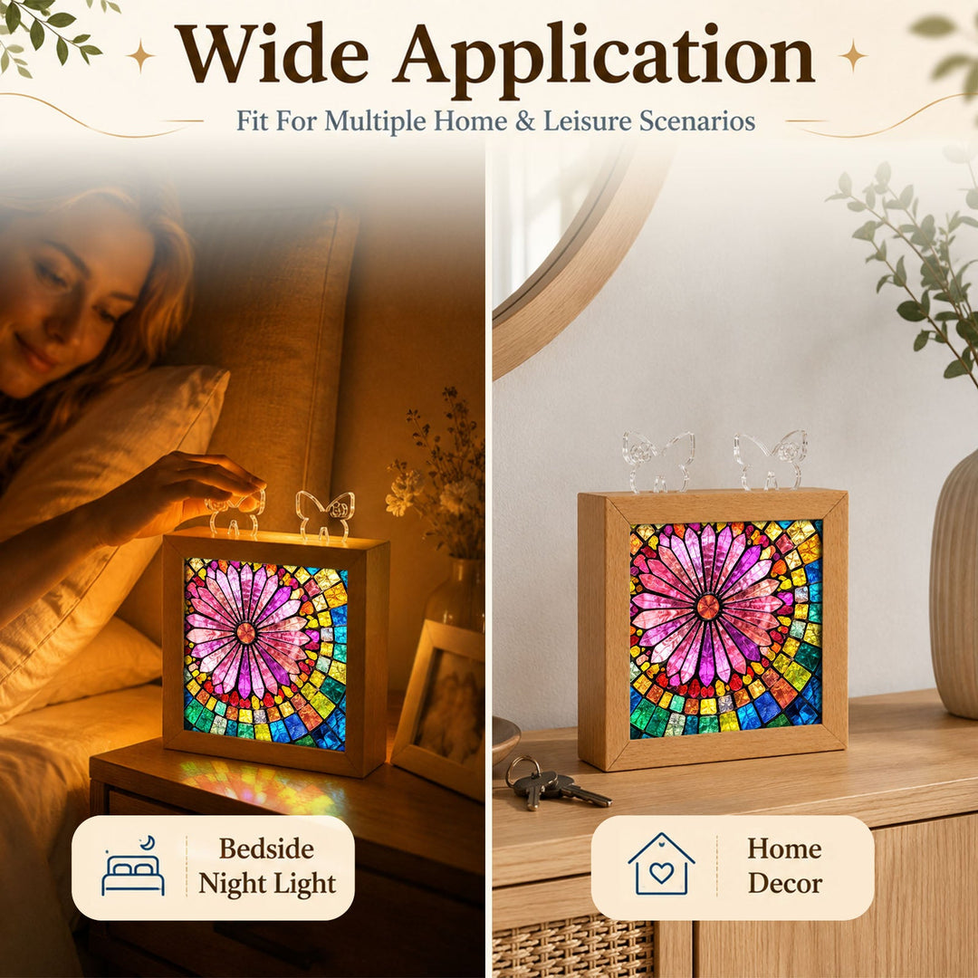 Acrylic Puzzle Night Light - Aurora Bloom