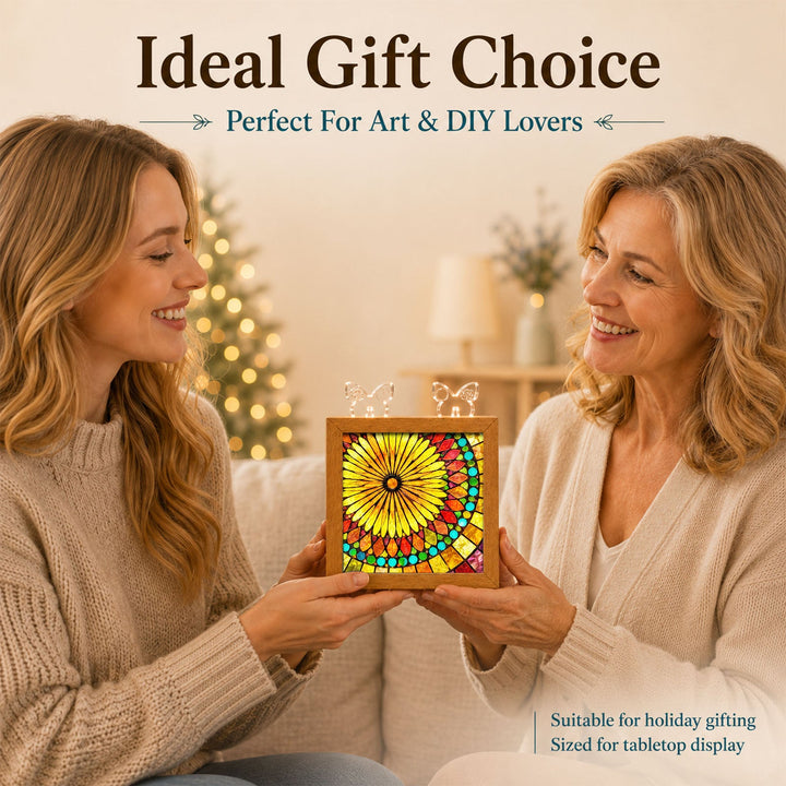 Acrylic Puzzle Night Light - Golden Bloom