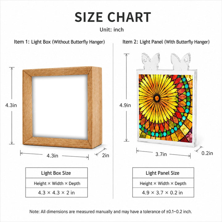 Acrylic Puzzle Night Light - Golden Bloom