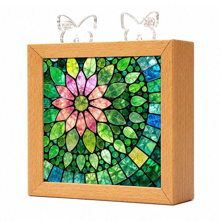 Acrylic Puzzle Night Light - Verdant Bloom