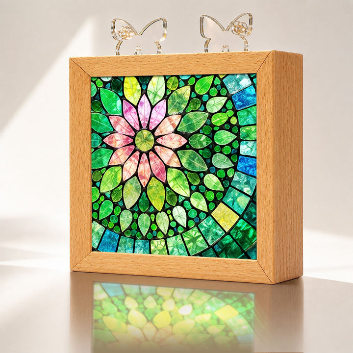 Acrylic Puzzle Night Light - Verdant Bloom