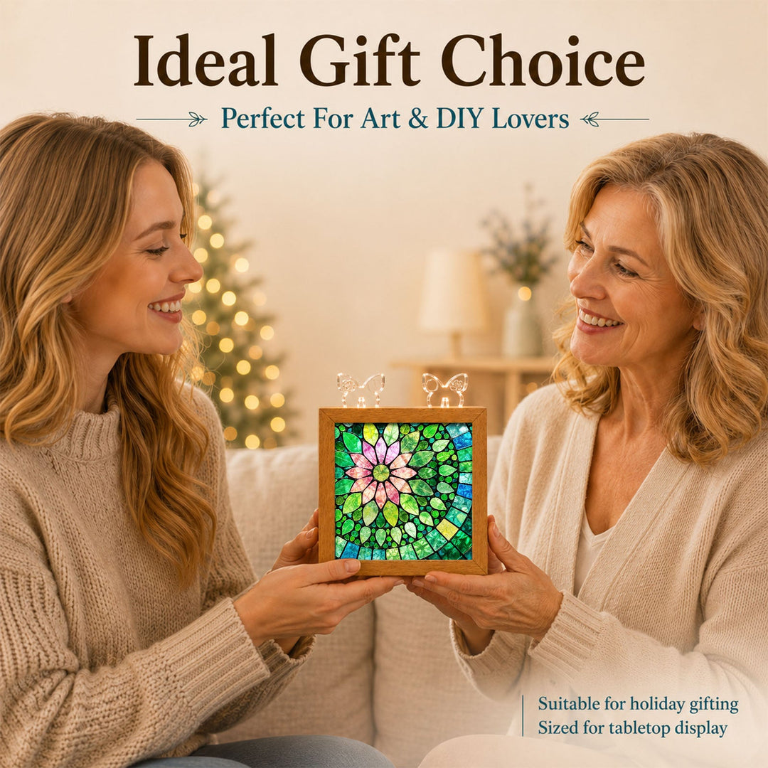 Acrylic Puzzle Night Light - Verdant Bloom