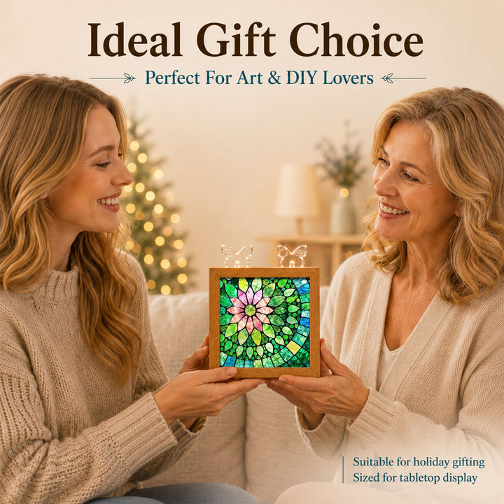 Acrylic Puzzle Night Light - Verdant Bloom