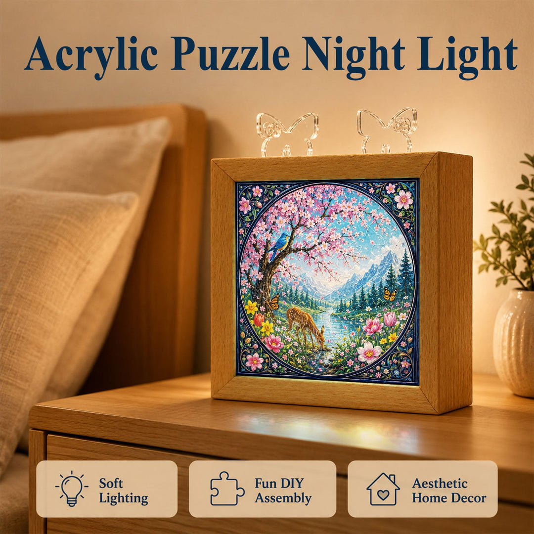 Acrylic Puzzle Night Light - Spring Whisper