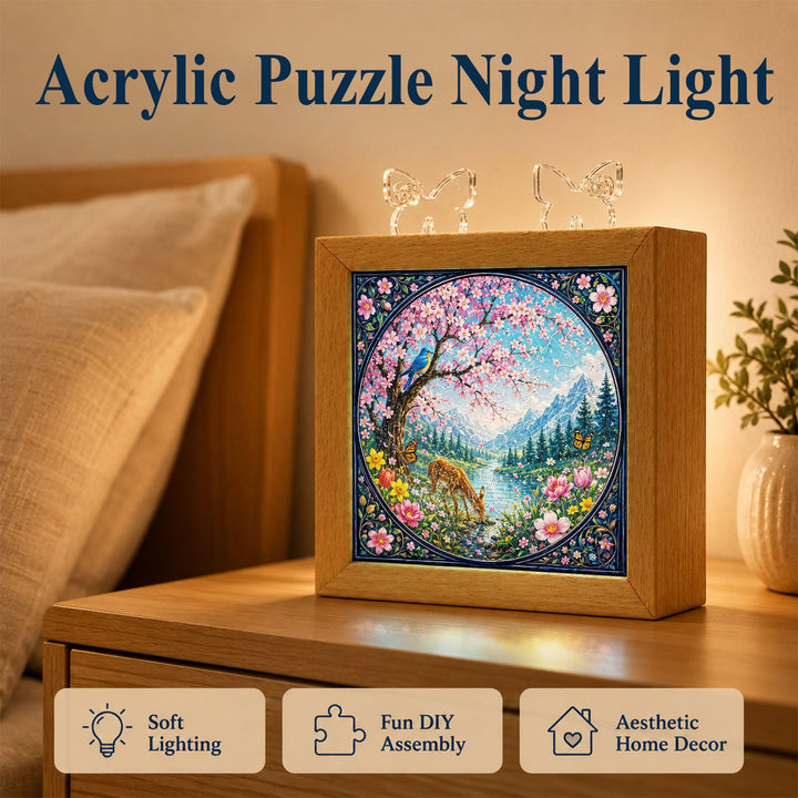 Acrylic Puzzle Night Light - Spring Whisper