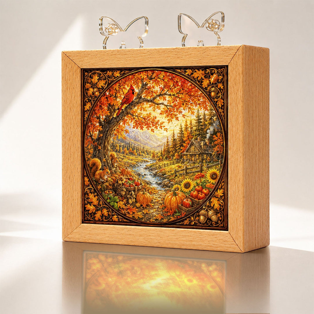 Acrylic Puzzle Night Light - Autumn Harvest