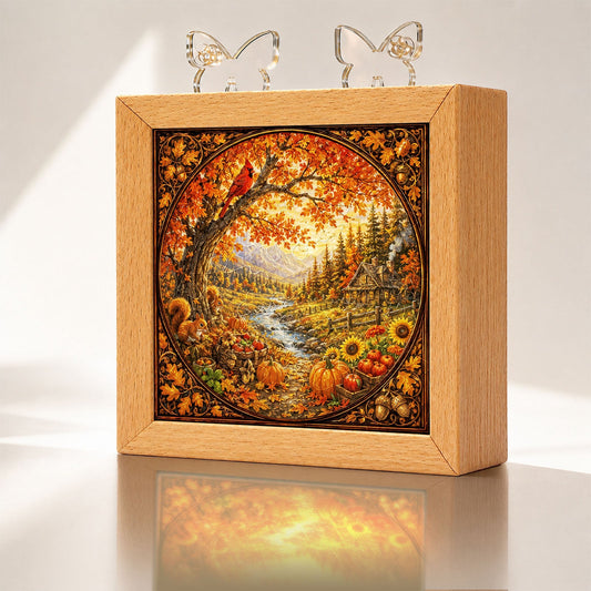 Acrylic Puzzle Night Light - Autumn Harvest