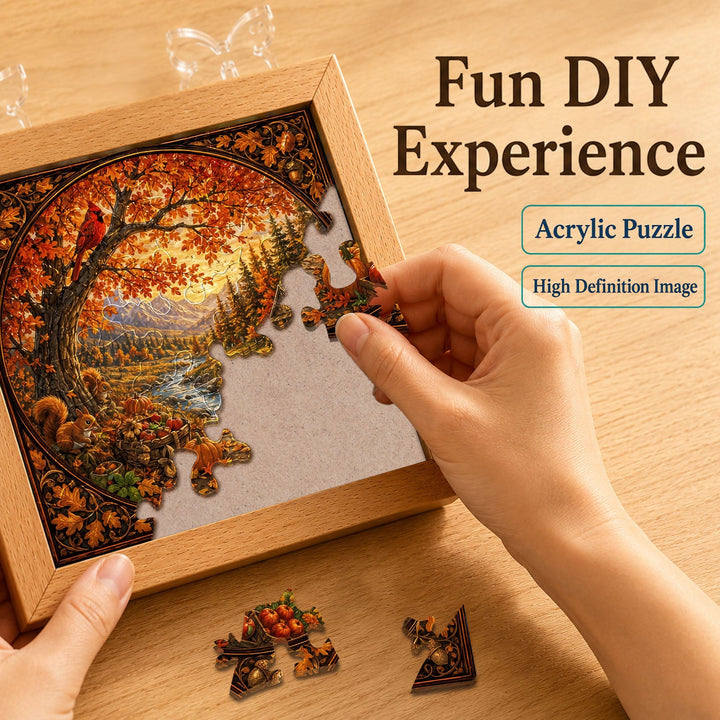 Acrylic Puzzle Night Light - Autumn Harvest