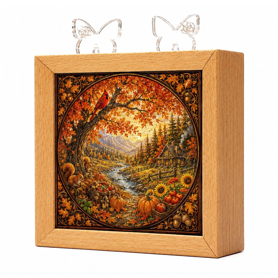 Acrylic Puzzle Night Light - Autumn Harvest