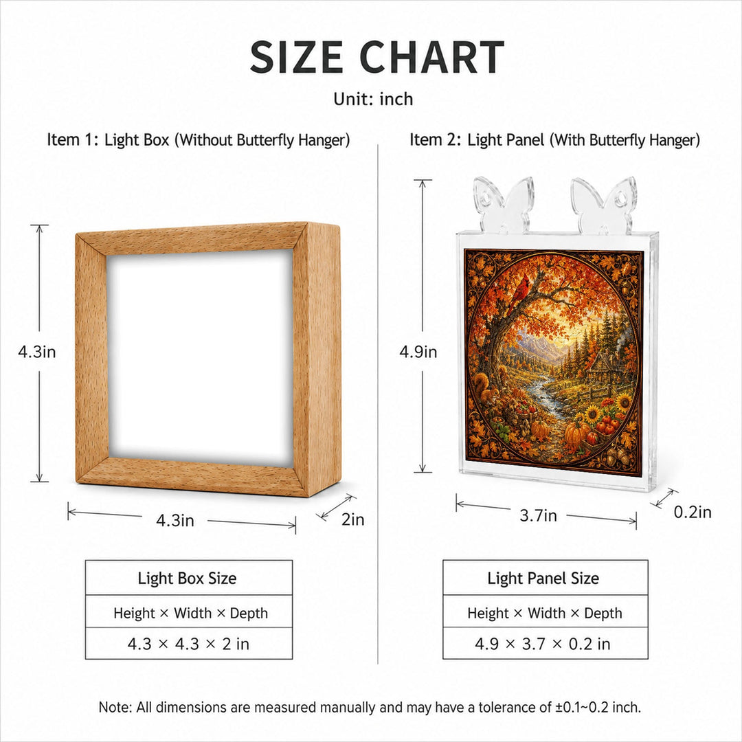 Acrylic Puzzle Night Light - Autumn Harvest
