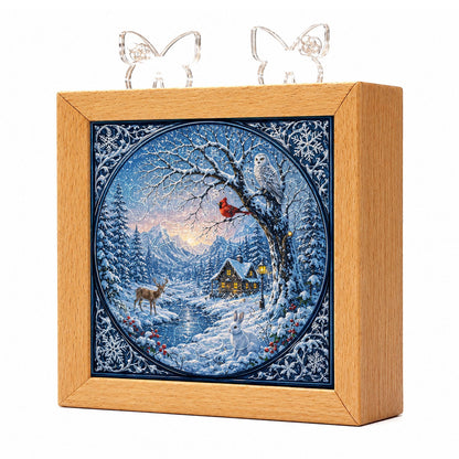 Acrylic Puzzle Night Light - Winter Serenity