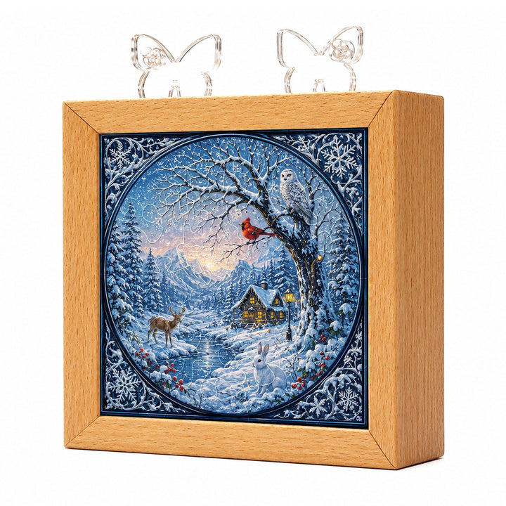 Acrylic Puzzle Night Light - Winter Serenity
