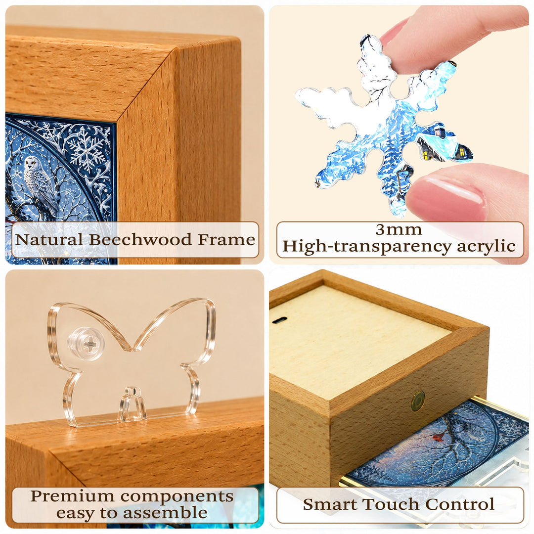 Acrylic Puzzle Night Light - Winter Serenity