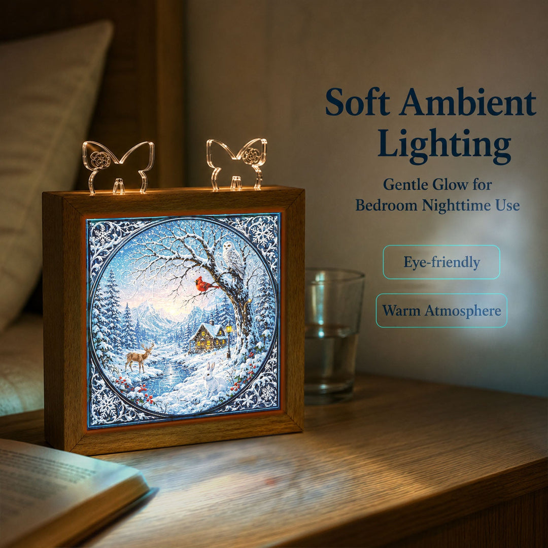 Acrylic Puzzle Night Light - Winter Serenity