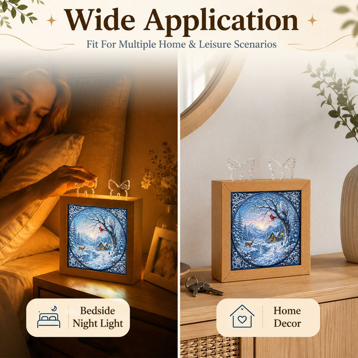 Acrylic Puzzle Night Light - Winter Serenity