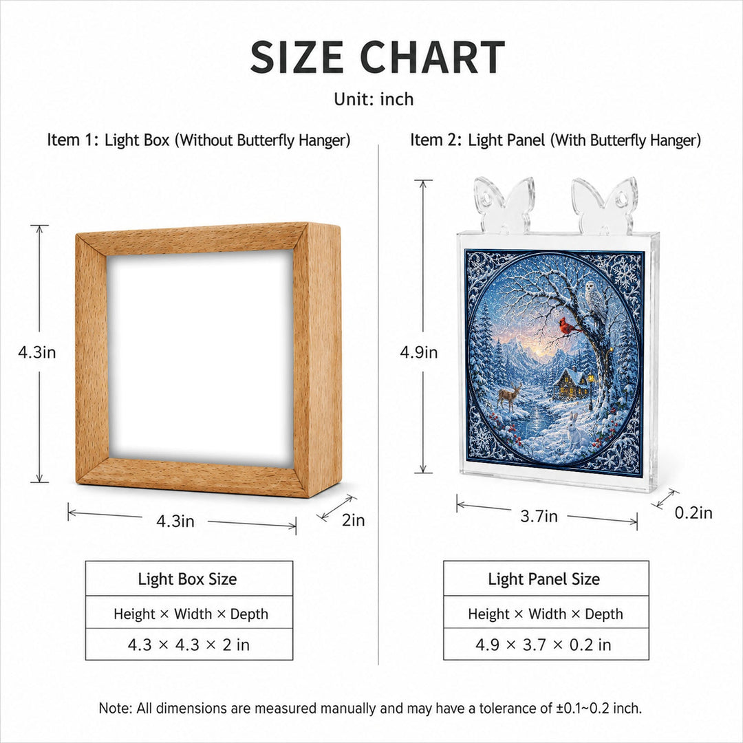 Acrylic Puzzle Night Light - Winter Serenity