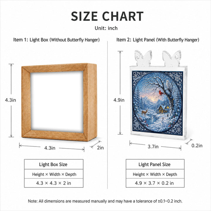 Acrylic Puzzle Night Light - Winter Serenity