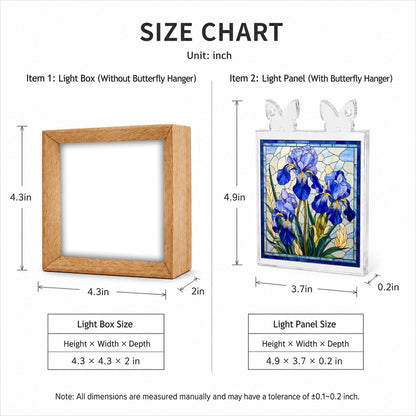 Acrylic Puzzle Night Light - Royal Iris Bloom
