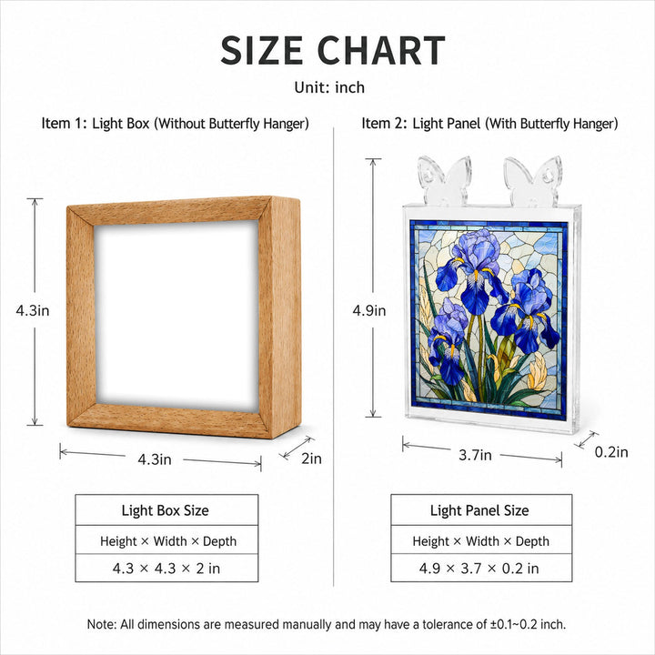Acrylic Puzzle Night Light - Royal Iris Bloom