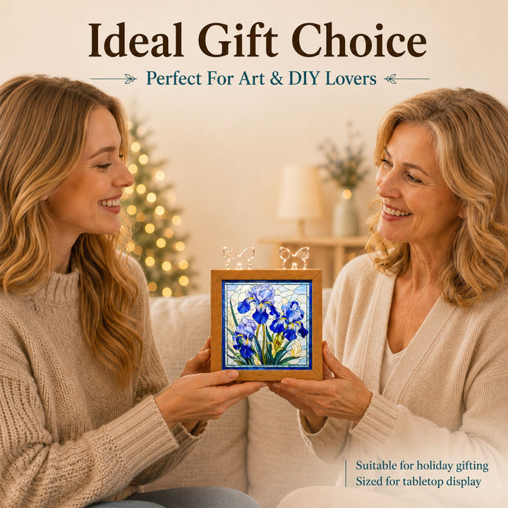 Acrylic Puzzle Night Light - Royal Iris Bloom